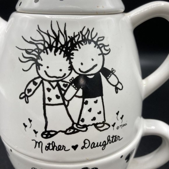 Enesco “Children of The Inner Light: Mother Daughter” Ceramic Tea Pot - Picture 5 of 10